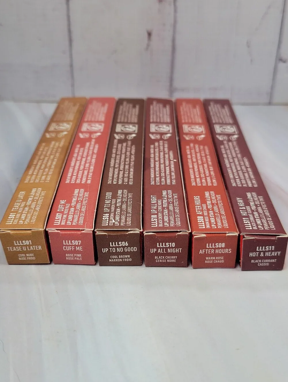 6 Piece NYX Lip Lingerie Lip Liner Stain Bundle BNIB